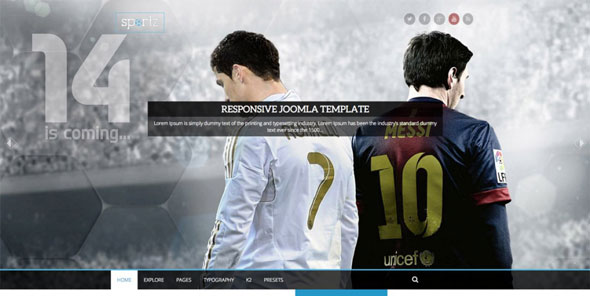 Tx Sportz - новостной  / журнальный шаблон Joomla
