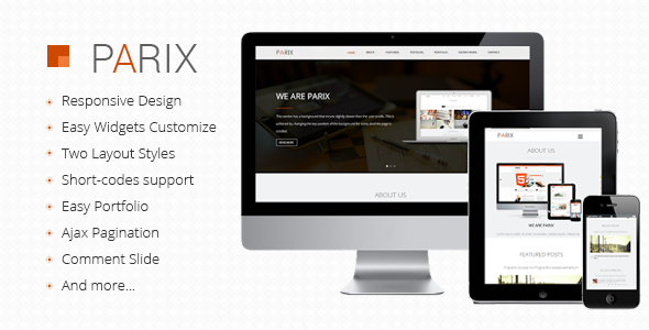 Parix - одностраничный шаблон Blogger