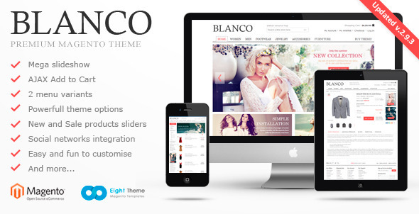Blanco v2.9.3 – отзывчивый шаблон  Magento