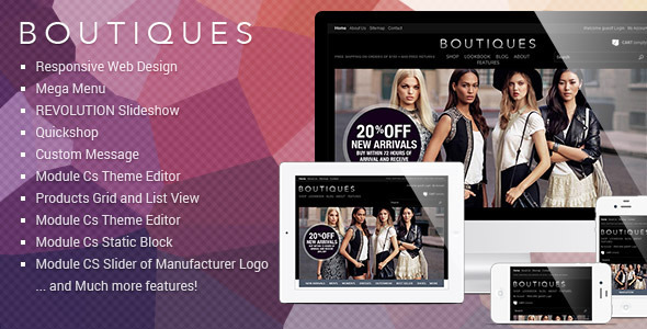 ET Boutique - адаптивный шаблон PrestaShop