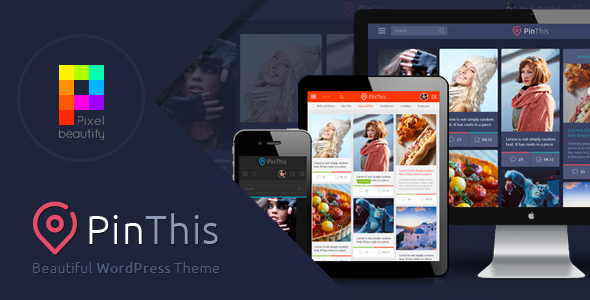 PinThis v1.4.3 - шаблон WordPress в стиле Pinterest
