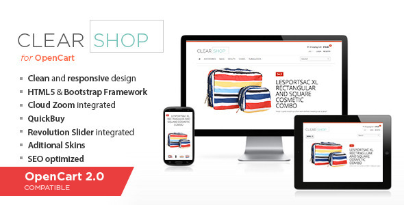 Clearshop – тема OpenCart с адаптивной версткой