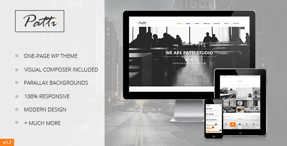 Patti v1.7 – одностраничный шаблон WordPress