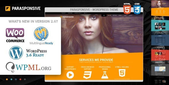 Parasponsive v4.4 - премиум тема WordPress