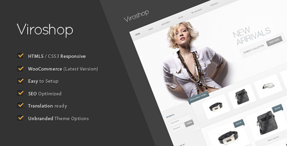 Viroshop v3.3 - стильный адаптивный шаблон WordPress