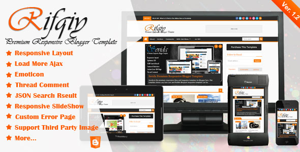 Rifqiy – адаптивный многоцелевой шаблон Blogger