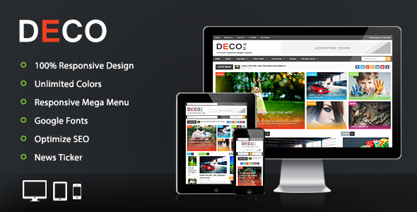 Deco Mag - журнальный шаблон Blogger с адаптивной версткой