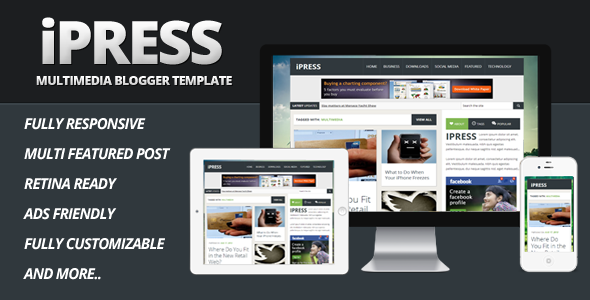 iPress v1.1 – мега адаптивная тема Blogger