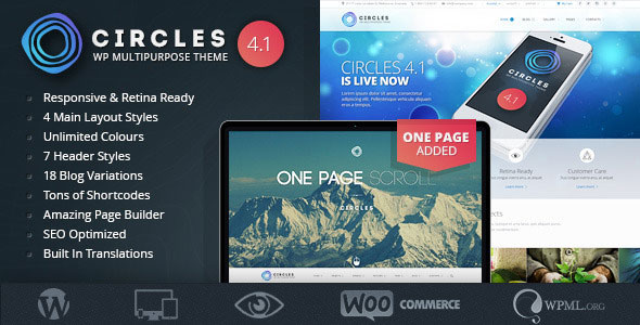 Circles v4.4 - адаптивная, многоцелевая тема WordPress
