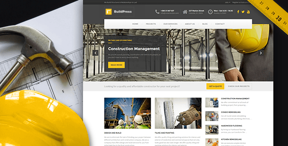 BuildPress v3.0.3 – WordPress тема для строительного бизнеса