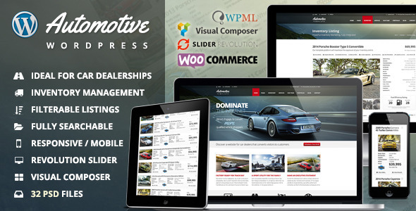 Automotive v4.0 – бизнес шаблон WordPress на автомобильную тематику