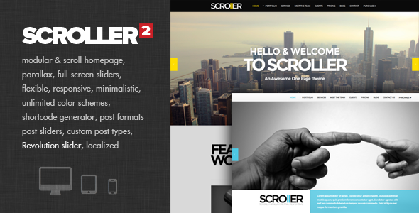 Scroller v2.0 – отзывчивая тема WordPress