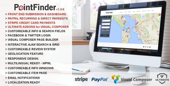 Point Finder v1.5.9.5 – универсальный шаблон WordPress на тему справочника или продажи недвижимости
