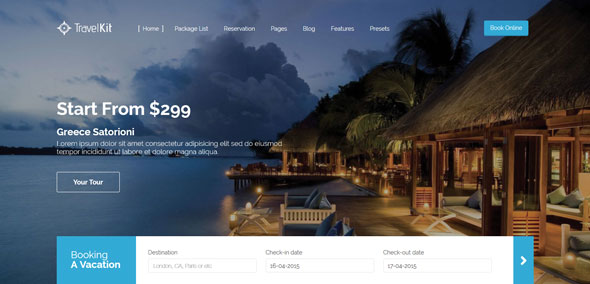 Travel Kit – шаблон Joomla на тему туризма