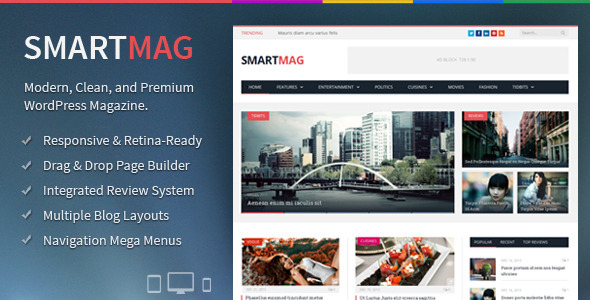 SmartMag v2.5.2 - журнальная тема WordPress с адаптивной версткой