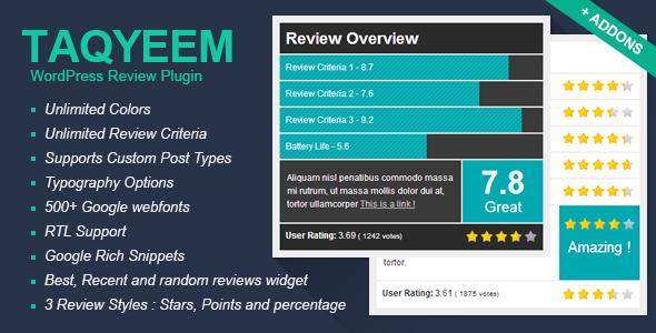 Taqyeem – WordPress Review Plugin v2.1.3