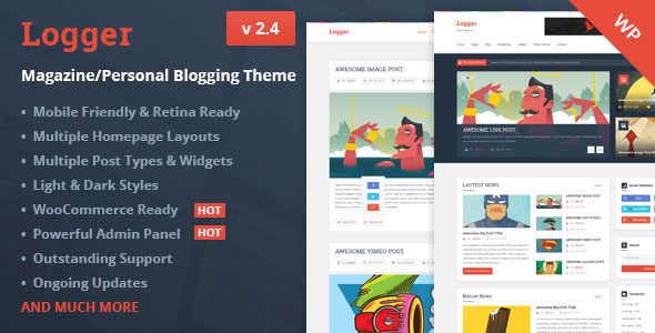 Logger v2.4 - журнальная / блоговая тема WordPress