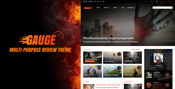 Gauge v3.8 – многоцелевая тема WordPress для обзоров, рейтингов, отзывов и т.д.
