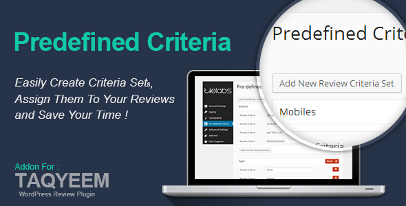 Taqyeem – Predefined Criteria Addon v1.0.1