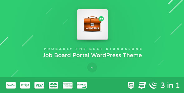 WPJobus v2.0.4 - адаптивная тема WordPress (доска объявлений по поиску работы)