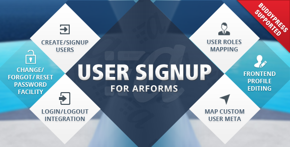 User Signup for Arforms v1.3