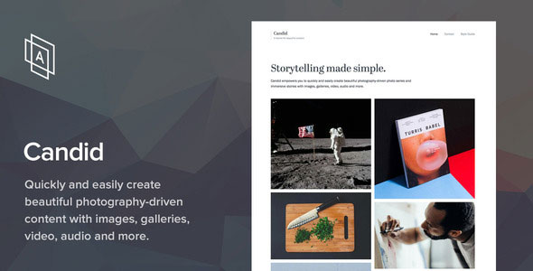 Candid v1.2 - шаблон WordPress на тему фотографии